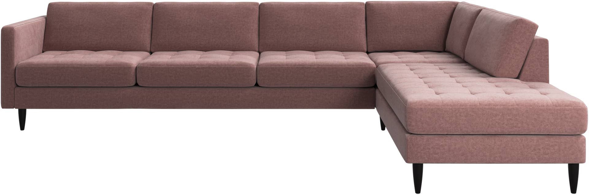 Osaka corner sofa with lounging unit, tufted seat | BoConcept Osaka corner sofa with lounging unit, tufted seat | BoConcept